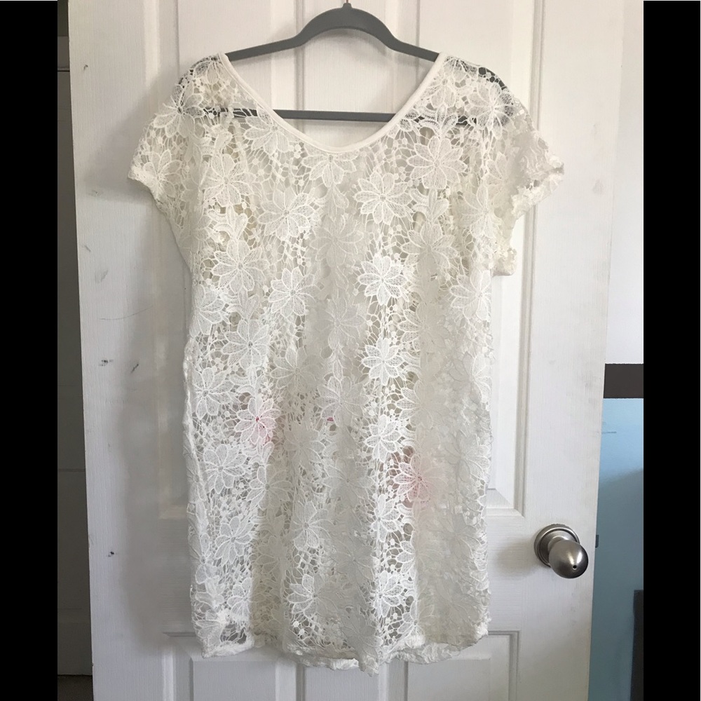 Lace swim cover up - Picture 2 of 8